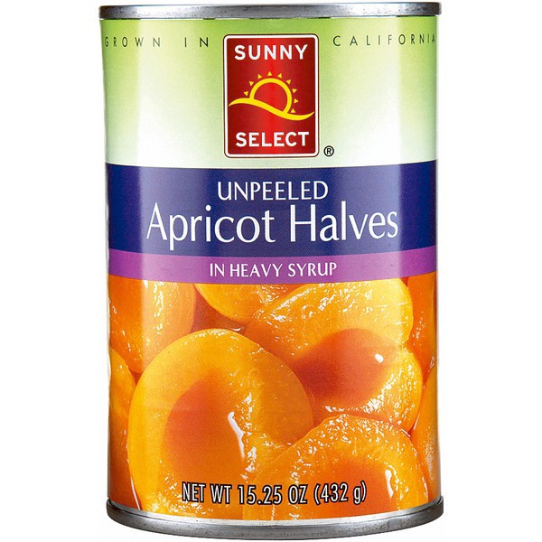 slide 1 of 1, Sunny Select Unpeeled Apricot Halves in Heavy Syrup 15.25 oz, 15.25 oz