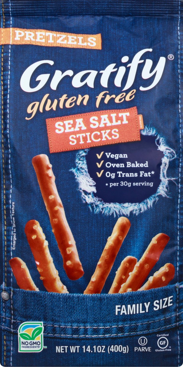 slide 6 of 9, Gratify Gluten Free Family Size Sea Salt Pretzels 14.1 oz, 14.1 oz