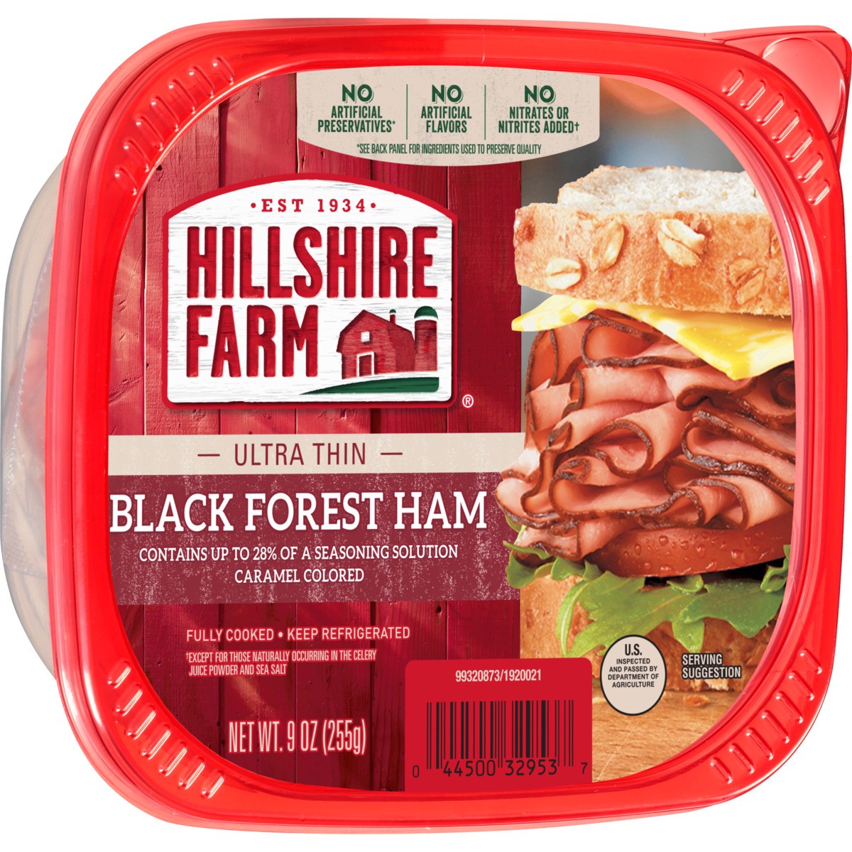 slide 2 of 5, Hillshire Farm Ultra Thin Sliced Deli Lunch Meat, Black Forest Ham, 9 oz, 255.15 g
