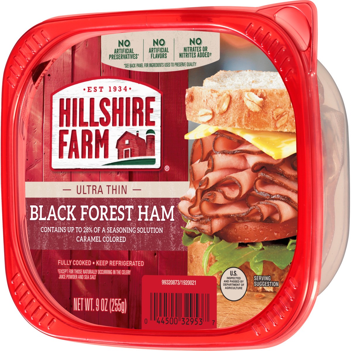 slide 3 of 5, Hillshire Farm Ultra Thin Sliced Deli Lunch Meat, Black Forest Ham, 9 oz, 255.15 g