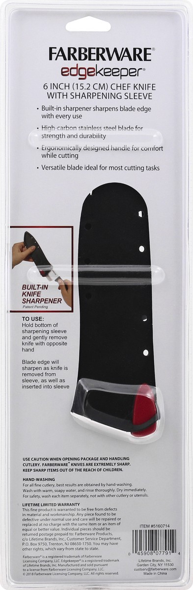 slide 6 of 6, Farberware Black 6 Inch Chef Knife, 6 in