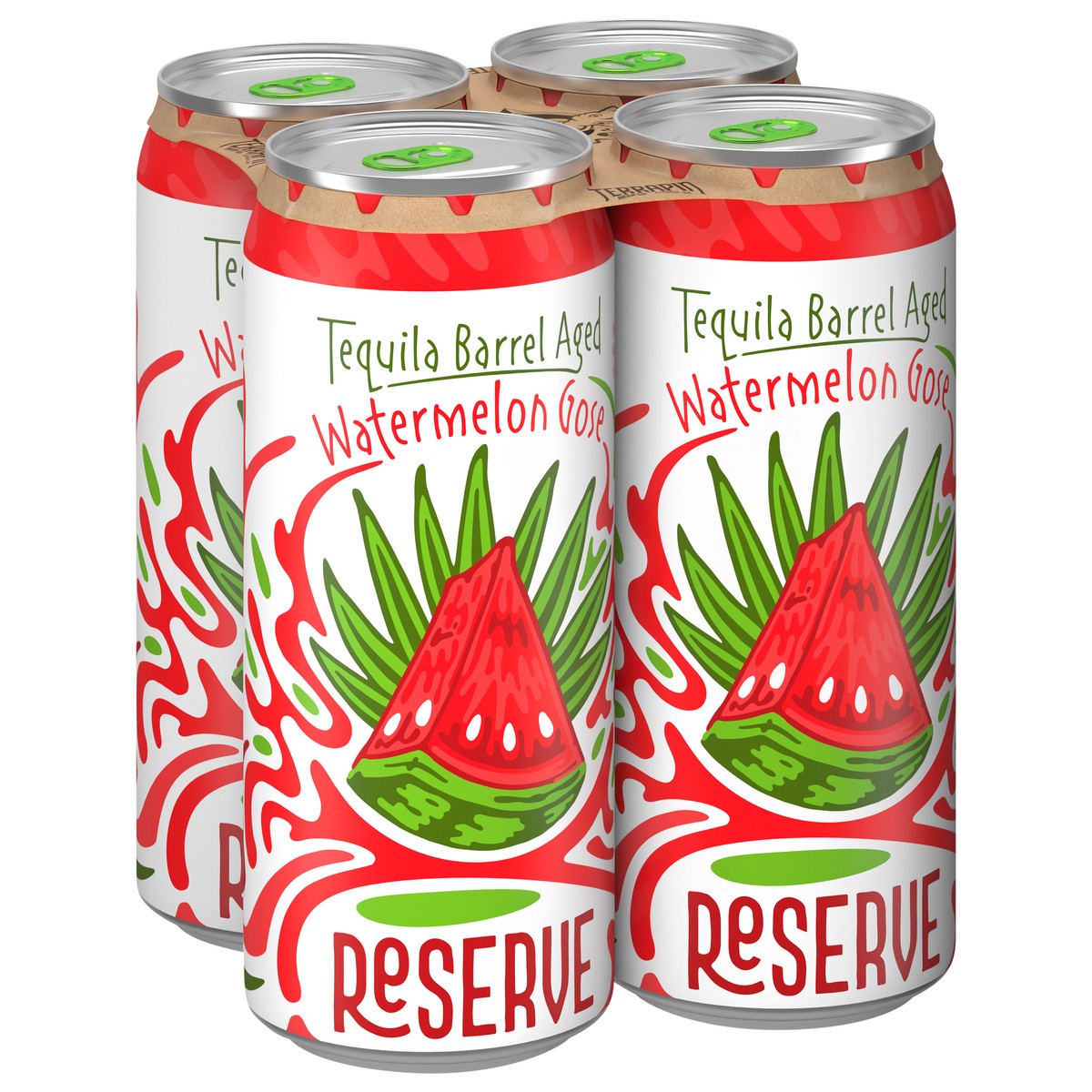 slide 4 of 9, Terrapin Beer Co. Tequila Barrel Aged Watermelon Gose Reserve Beer 4 - 16 fl oz Cans, 4 ct