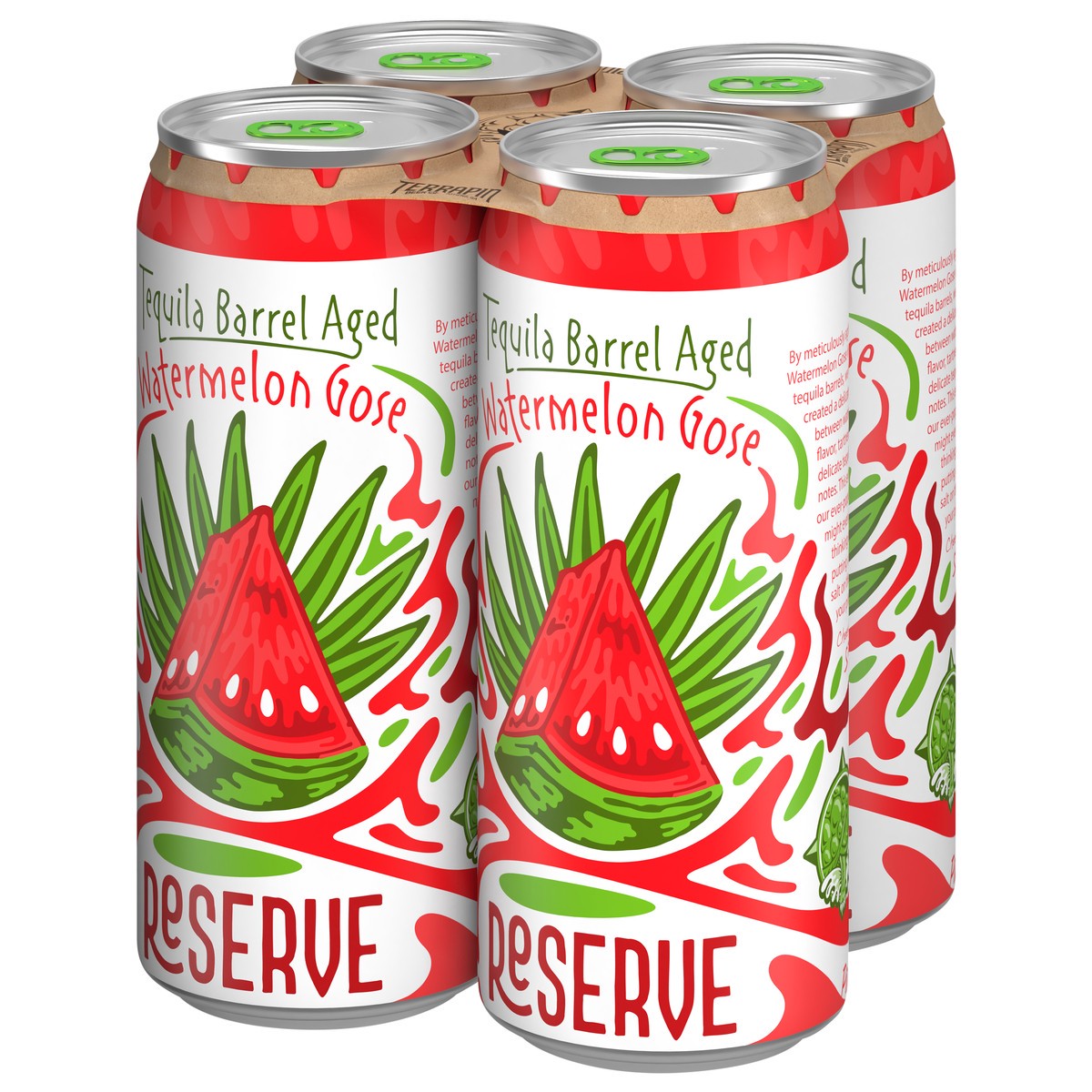 slide 6 of 9, Terrapin Beer Co. Tequila Barrel Aged Watermelon Gose Reserve Beer 4 - 16 fl oz Cans, 4 ct