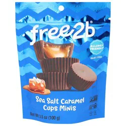 free2b Sea Salt Minis Caramel Cups 3.5 oz