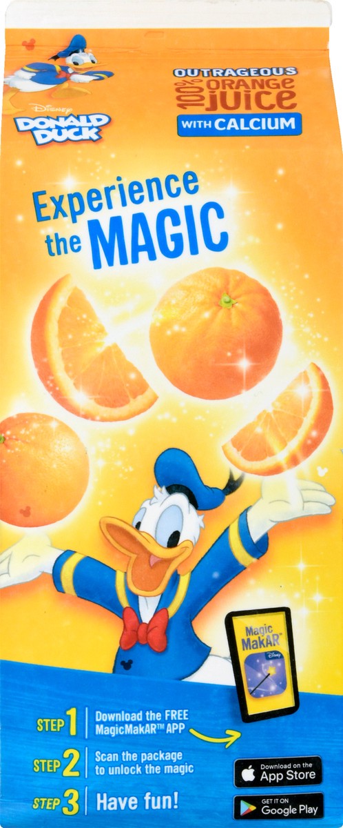 slide 5 of 9, Disney Donald Duck Orange Juice Calcium, 59 fl oz