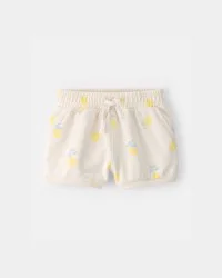 Baby Girl French Terry Shorts - Cream, 18 Months