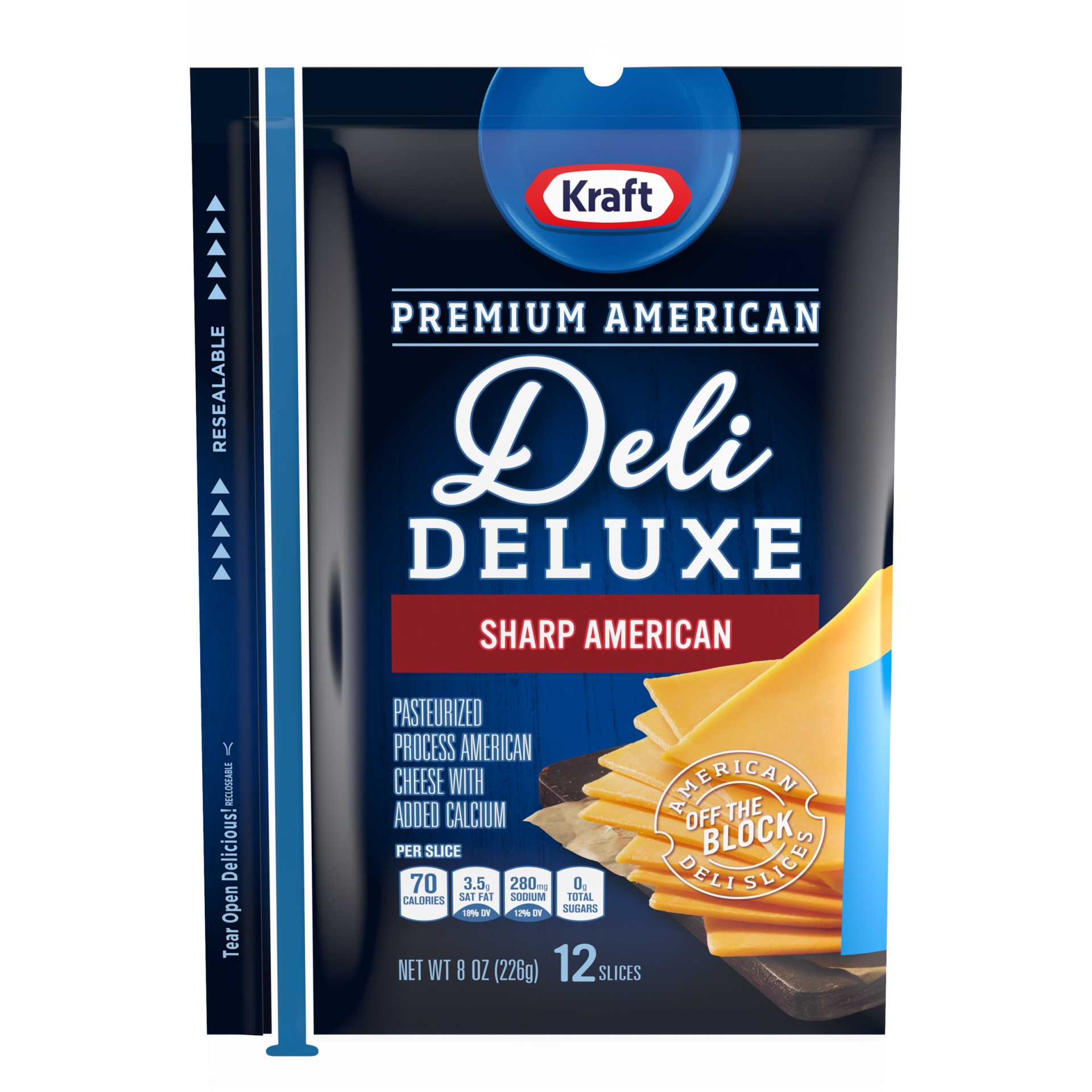 Kraft Deli Deluxe Sharp American Cheese Slices Pack 8 oz Shipt