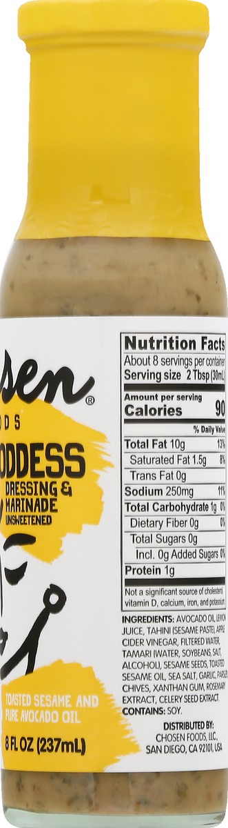 slide 6 of 13, Chosen Foods Unsweetened Earth Goddess Dressing & Marinade 8 oz, 8 oz