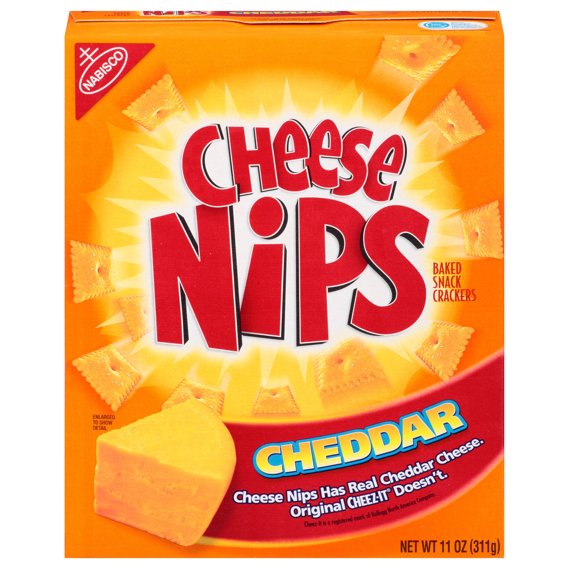 slide 1 of 5, Cheese Nips Nabisco Cheddar Cheese Nips Crackers, 11 oz