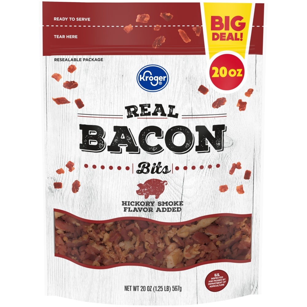 slide 1 of 1, Kroger Real Bacon Bits, 20 oz