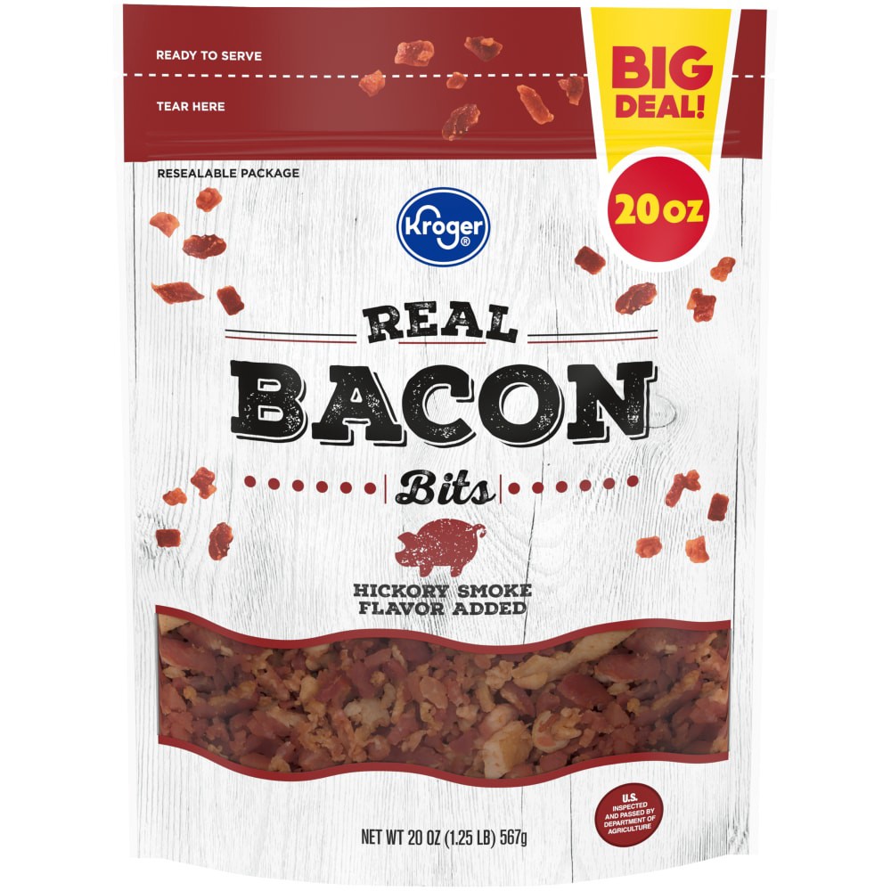 slide 1 of 3, Kroger Real Bacon Bits, 20 oz