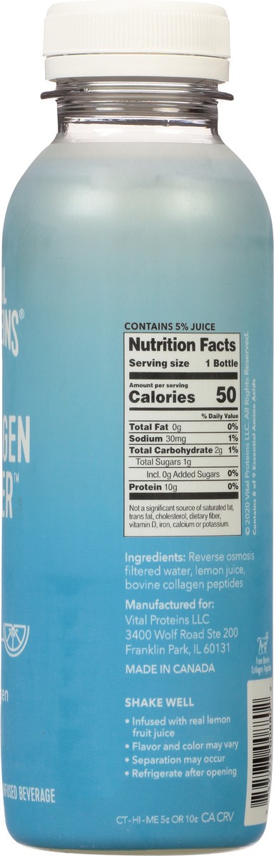 slide 2 of 9, Vital Proteins Lemon Slice Collagen Water 12 fl oz, 12 fl oz