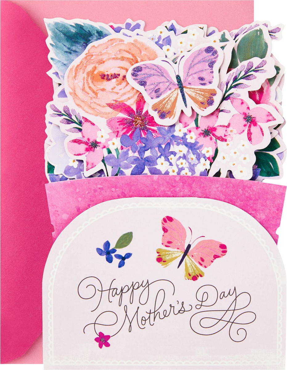 slide 2 of 7, Hallmark Paper Wonder Mothers Day Pop Up Card (Purple Flower Bouquet, Beautiful in Every Way), 1 ct