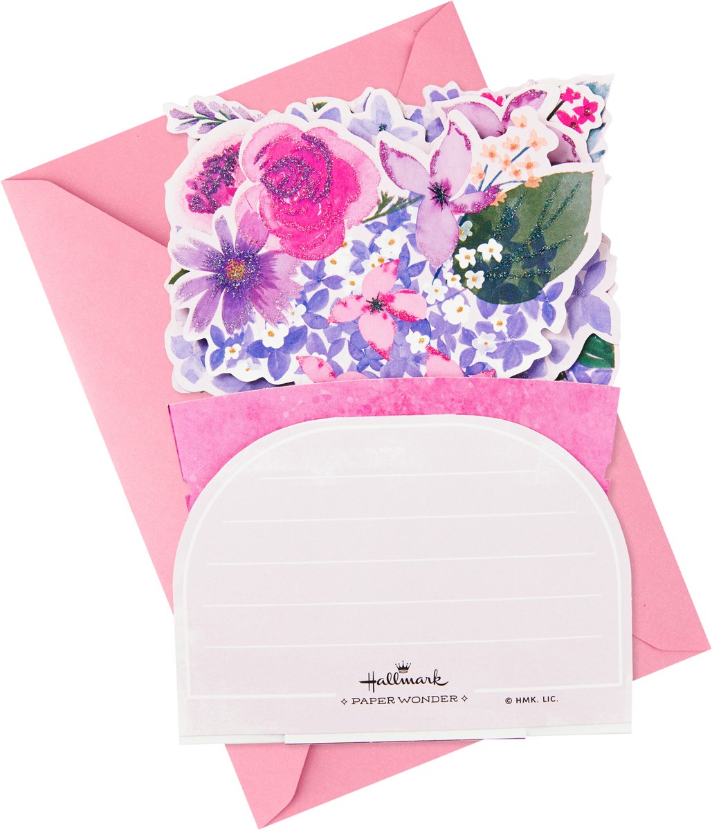 slide 7 of 7, Hallmark Paper Wonder Mothers Day Pop Up Card (Purple Flower Bouquet, Beautiful in Every Way), 1 ct