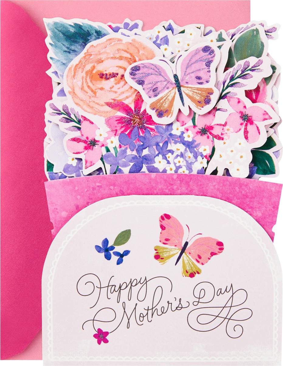 slide 1 of 7, Hallmark Paper Wonder Mothers Day Pop Up Card (Purple Flower Bouquet, Beautiful in Every Way), 1 ct