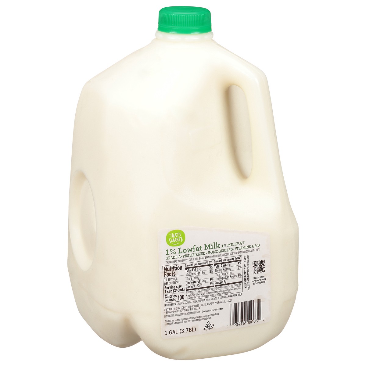 slide 8 of 9, That's Smart! That's Smart 1% Lowfat Milk, 128 oz