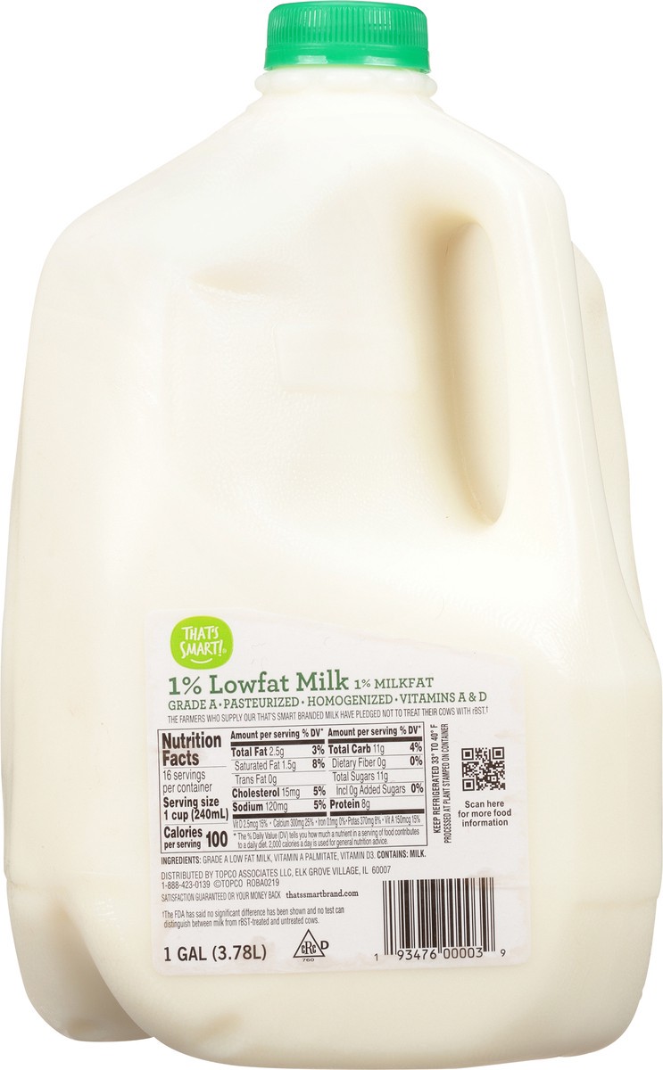 slide 9 of 9, That's Smart! That's Smart 1% Lowfat Milk, 128 oz