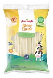 Giant Eagle String Cheese, Low- Moisture, Part-Skim Mozzarella