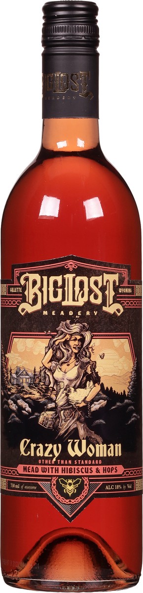 slide 2 of 11, Big Lost Meadery Crazy Woman Mead with Hibiscus & Hops 750 ml, 750 ml
