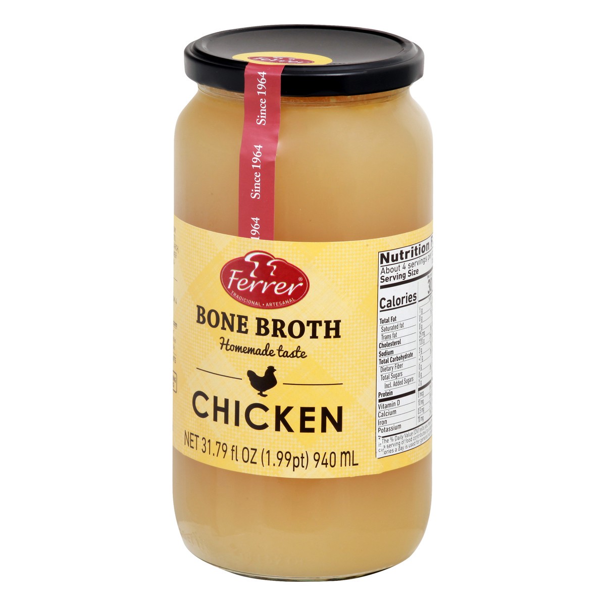 slide 9 of 13, Ferrer Chicken Bone Broth 31.79 oz, 31.79 oz