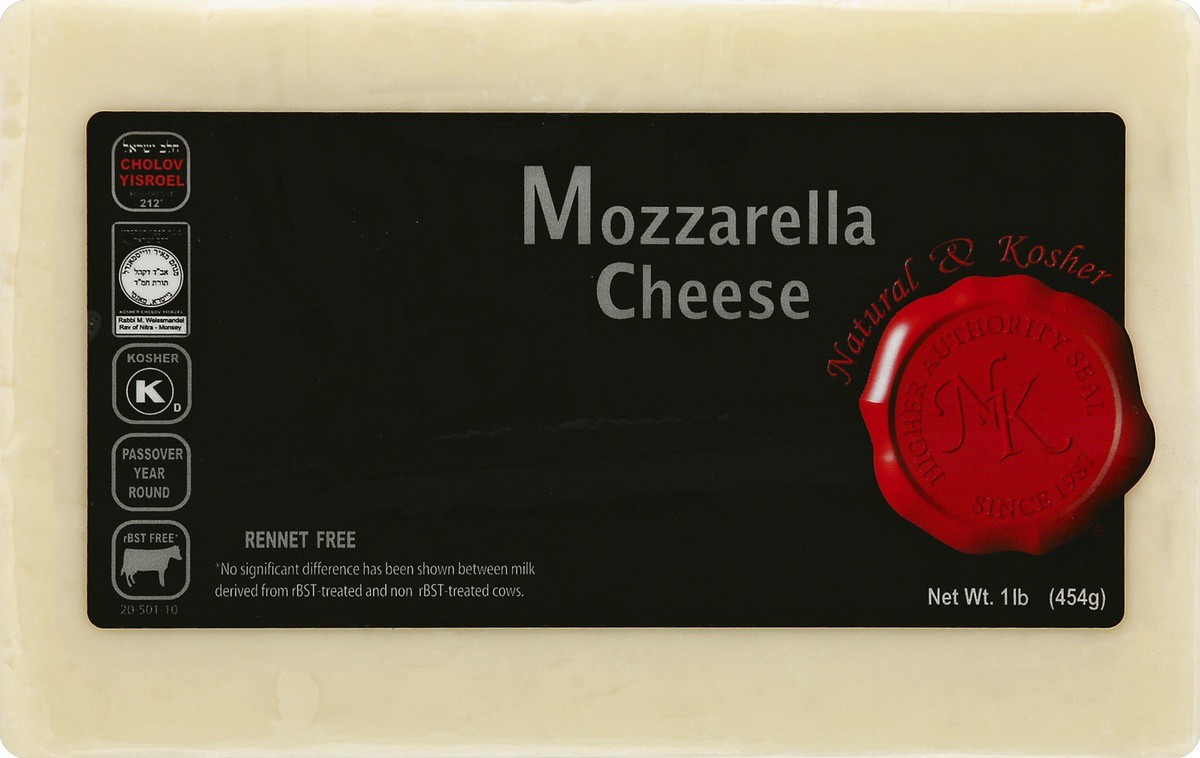 slide 3 of 5, Natural & Kosher Mozzarella, 16 oz