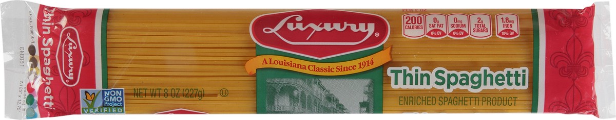 slide 4 of 9, Luxury Thin Spaghetti Pasta 8 oz, 8 oz