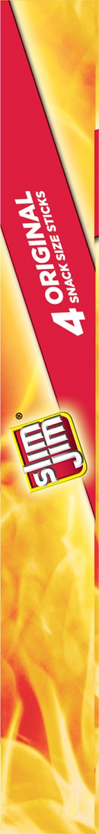 slide 3 of 9, Slim Jim Smoked Original Snack 4 - 0.28 oz Sticks, 4 ct; 1.12 oz