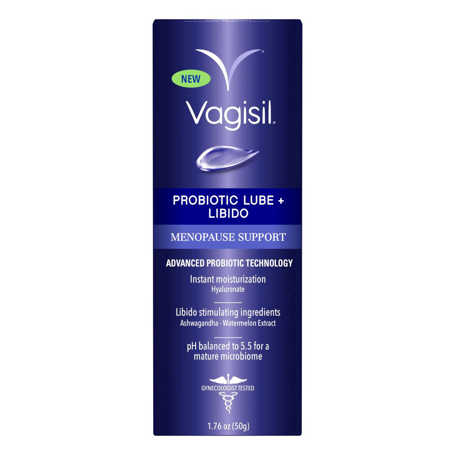 slide 1 of 1, Vagisil Menopause Support Probiotic Lube + Libido, 1.76 Oz, 1.76 oz