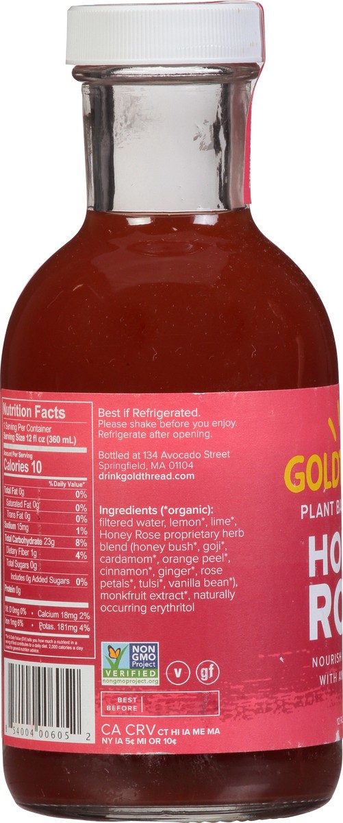 slide 5 of 12, Goldthread Tonic Honey Rose - 12 fl oz, 12 fl oz