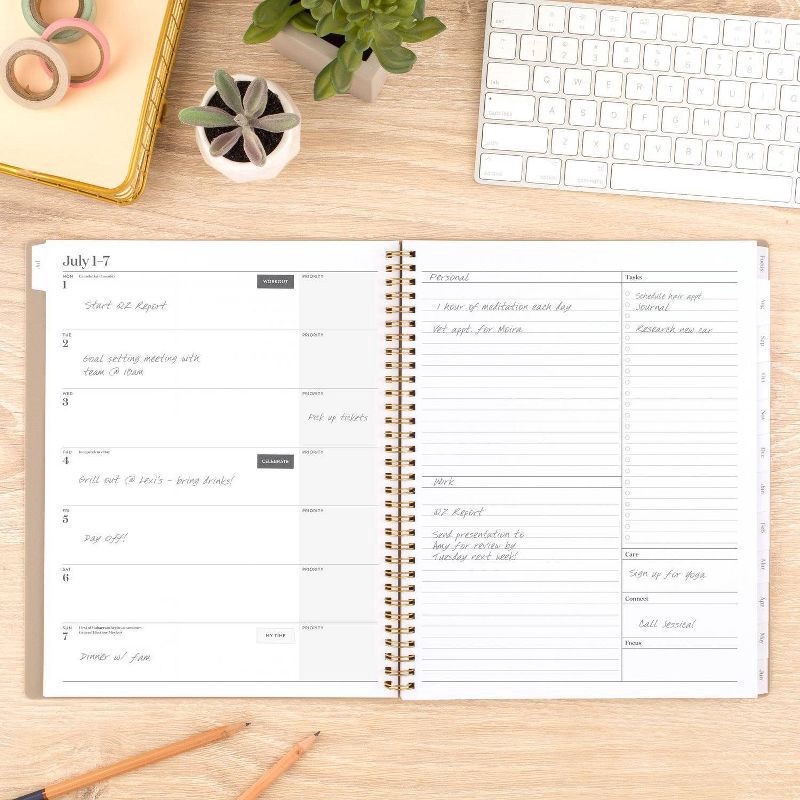 slide 9 of 12, Cambridge Workstyle 2024-25 Weekly/Monthly Planner 11.125"x9.375" Taupe, 1 ct