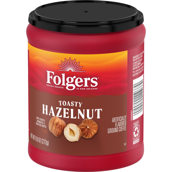 slide 13 of 13, Folgers Hazelnut Ground Coffee, 11.5-Ounce, 9.6 oz