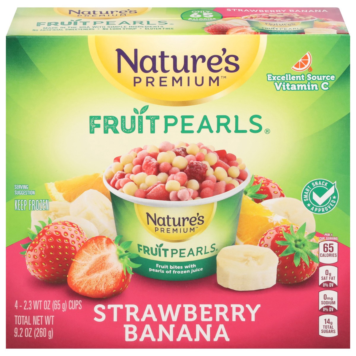 slide 4 of 14, Nature's Premium Fruit Pearls 4pk Strawberry Banana 2.3 Oz, 4 ct
