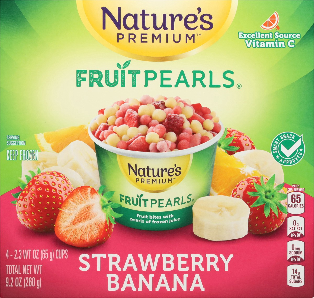 slide 5 of 14, Nature's Premium Fruit Pearls 4pk Strawberry Banana 2.3 Oz, 4 ct