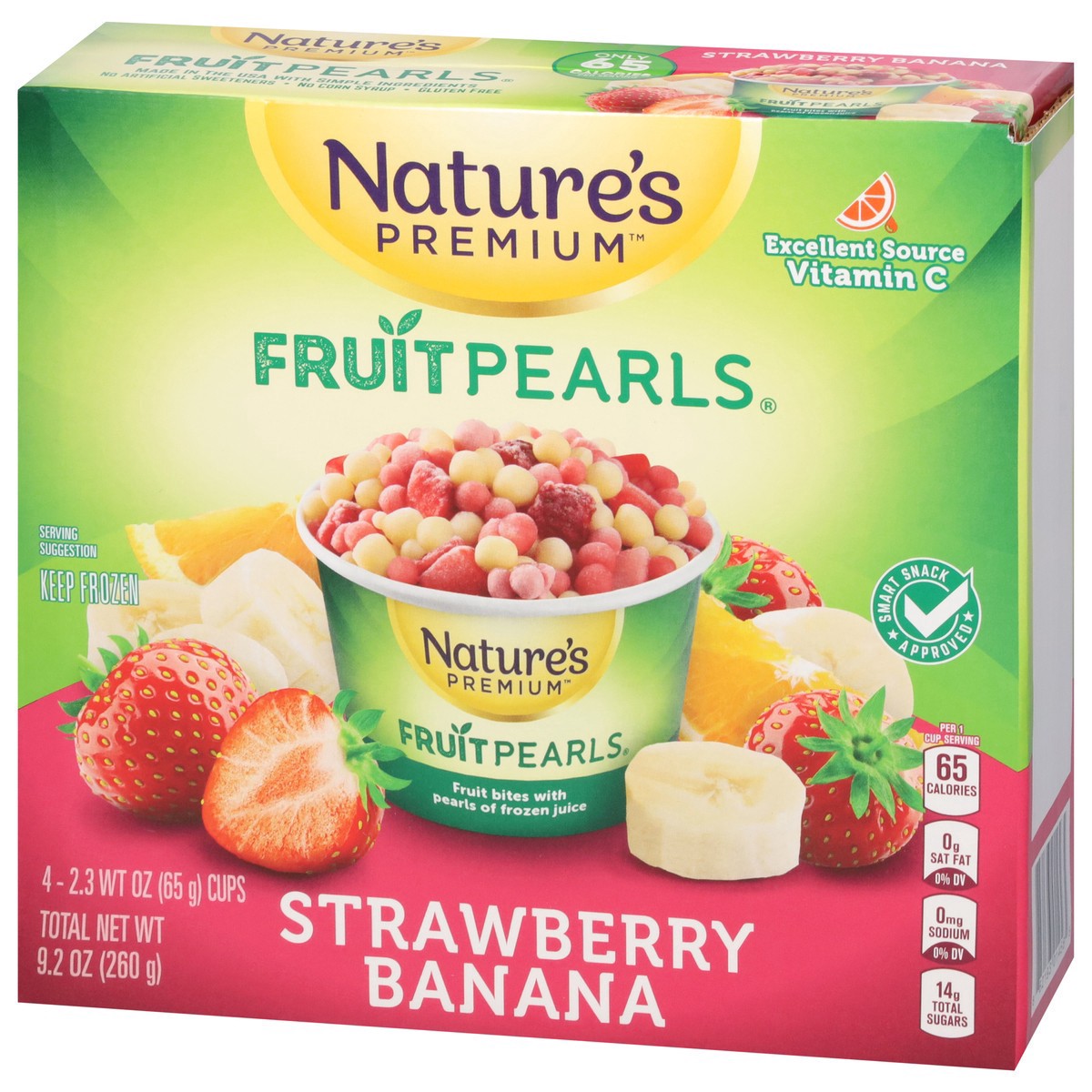 slide 8 of 14, Nature's Premium Fruit Pearls 4pk Strawberry Banana 2.3 Oz, 4 ct