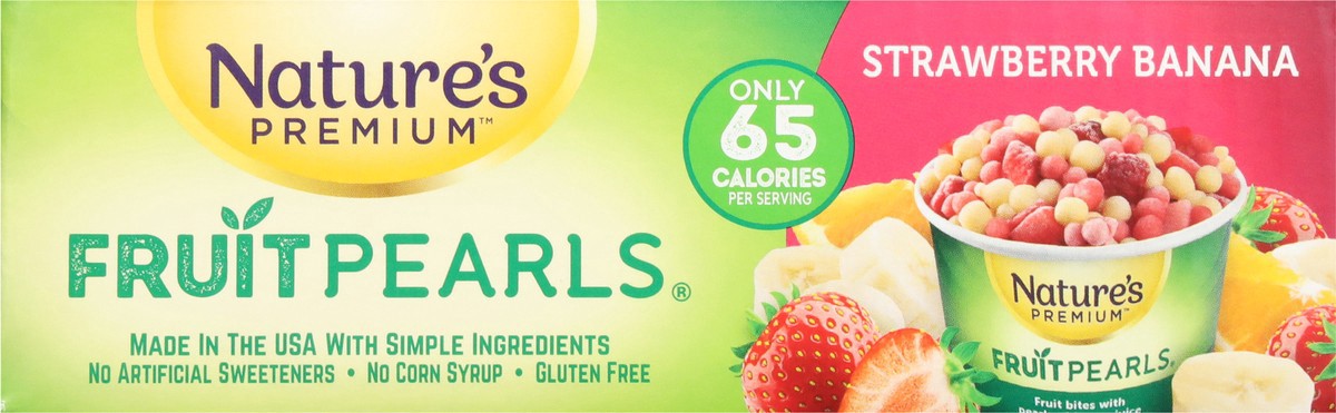 slide 13 of 14, Nature's Premium Fruit Pearls 4pk Strawberry Banana 2.3 Oz, 4 ct