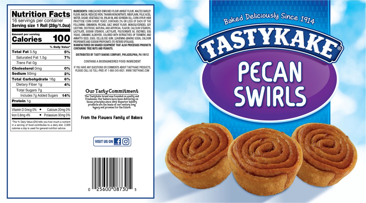 slide 4 of 13, Tastykake Pecan Swirls, Family Pack, 16 Pack, 16 ct