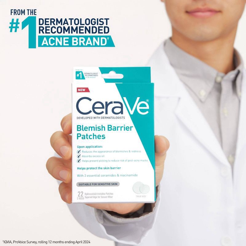 slide 6 of 9, CeraVe Blemish Barrier Patches 22 Each, 24 ct