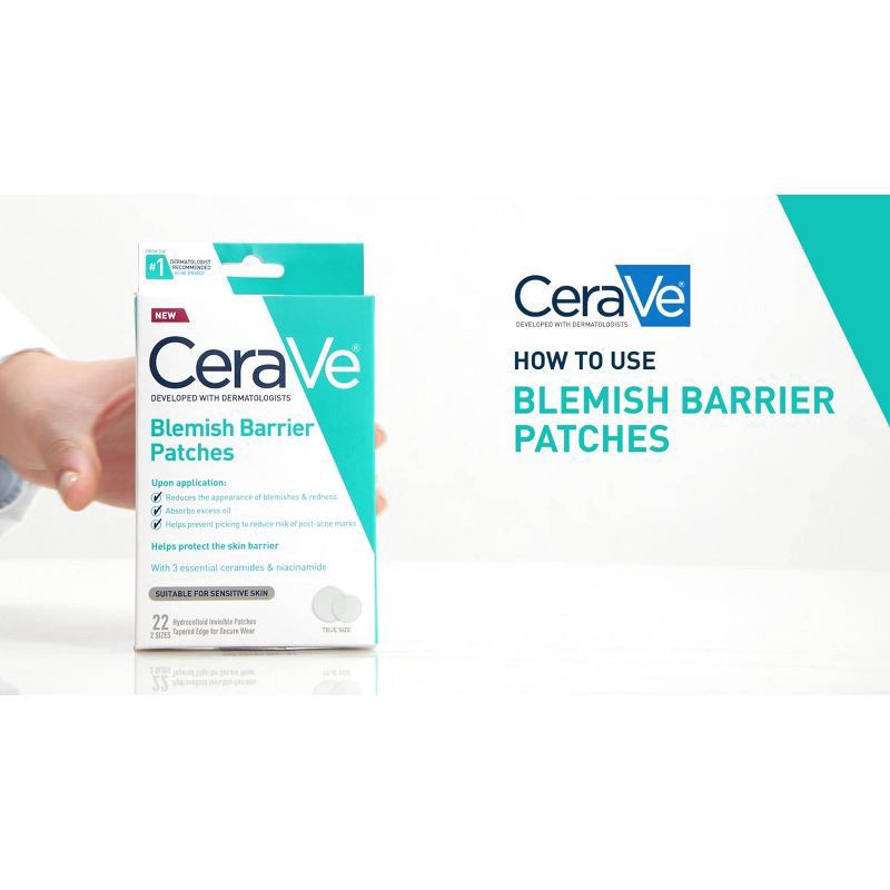 slide 8 of 9, CeraVe Blemish Barrier Patches 22 Each, 24 ct