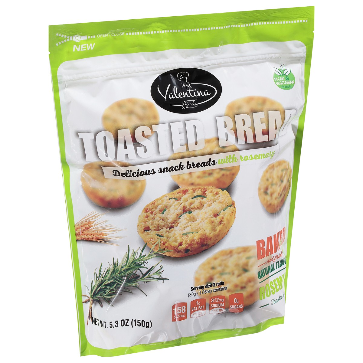 slide 9 of 14, Valentina Rosemary Toasted Bread 5.3 oz, 5.3 oz