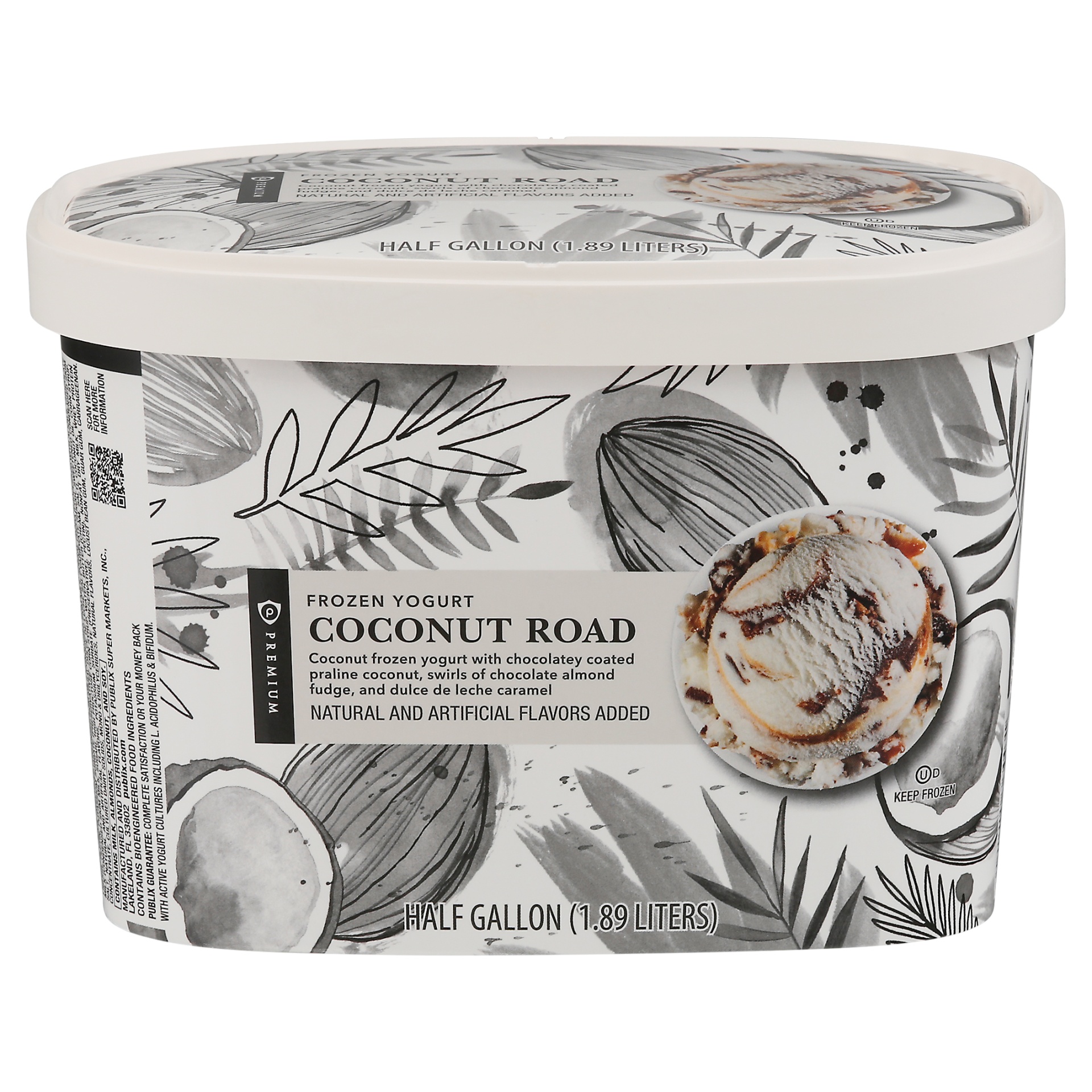Publix Premium Coconut Road Frozen Yogurt 1/2 gal Shipt