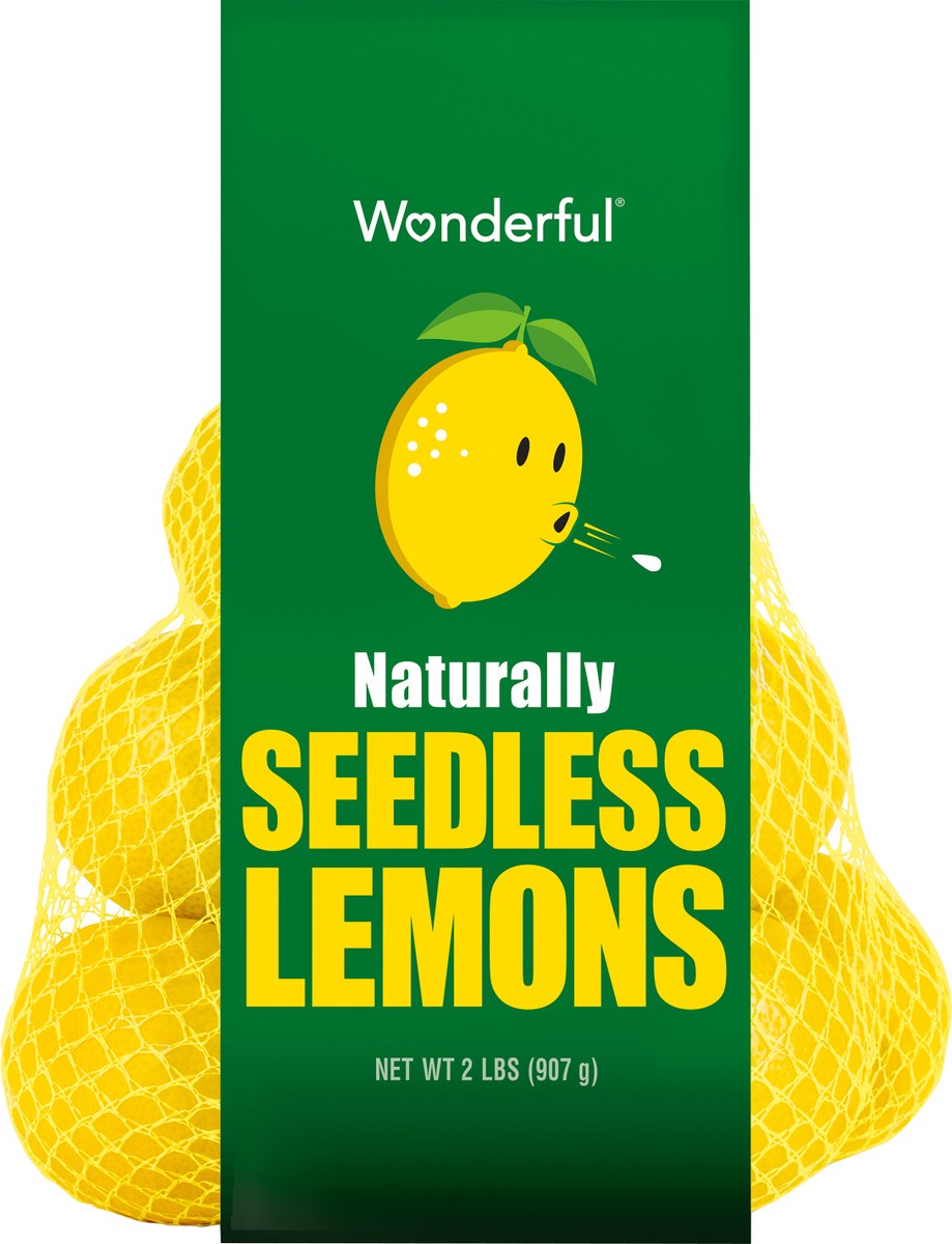 slide 1 of 3, Wonderful Seedless Lemons 2 lb Net, 2 lb