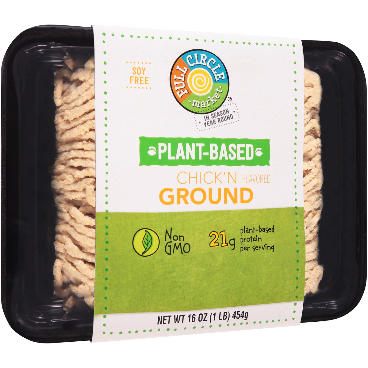 slide 8 of 9, Full Circle Market Plant-Based Chick'N Flavored Ground, 16 oz