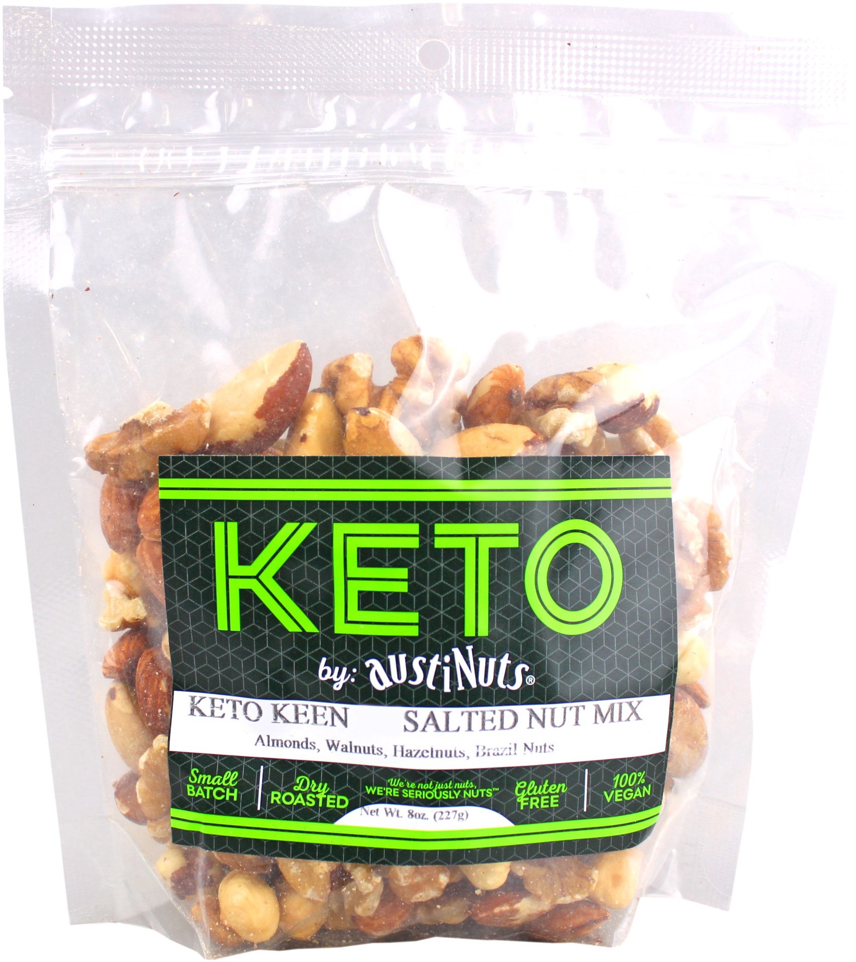 slide 1 of 1, Austinuts Nut Mix Keto Ke, 8 oz