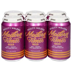Modern Times Beer Hazy India Pale Ale Reality Welder Beer, 6 x 12 fl oz Cans