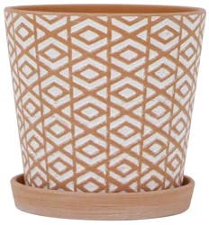 8in Terracotta Dayo Ceramic Planter