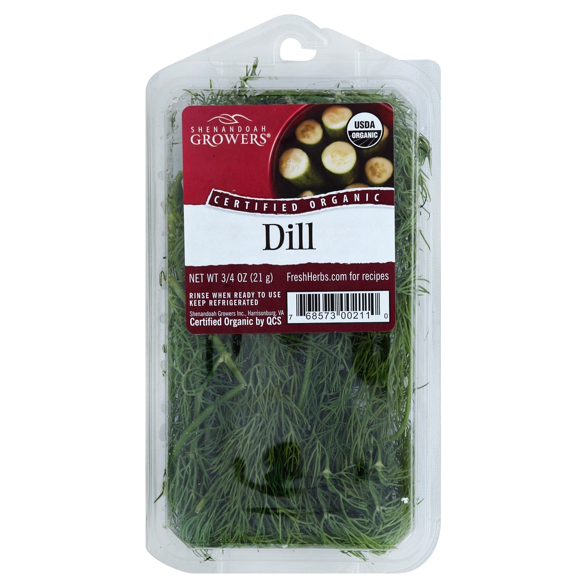 slide 1 of 1, Shenandoah Growers Organic Dill, 0.75 oz