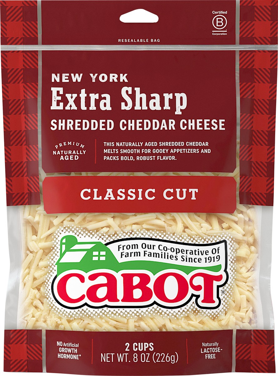 slide 3 of 3, 8Oz Ny Extra Sharp White Cheddar Shred, 8 oz