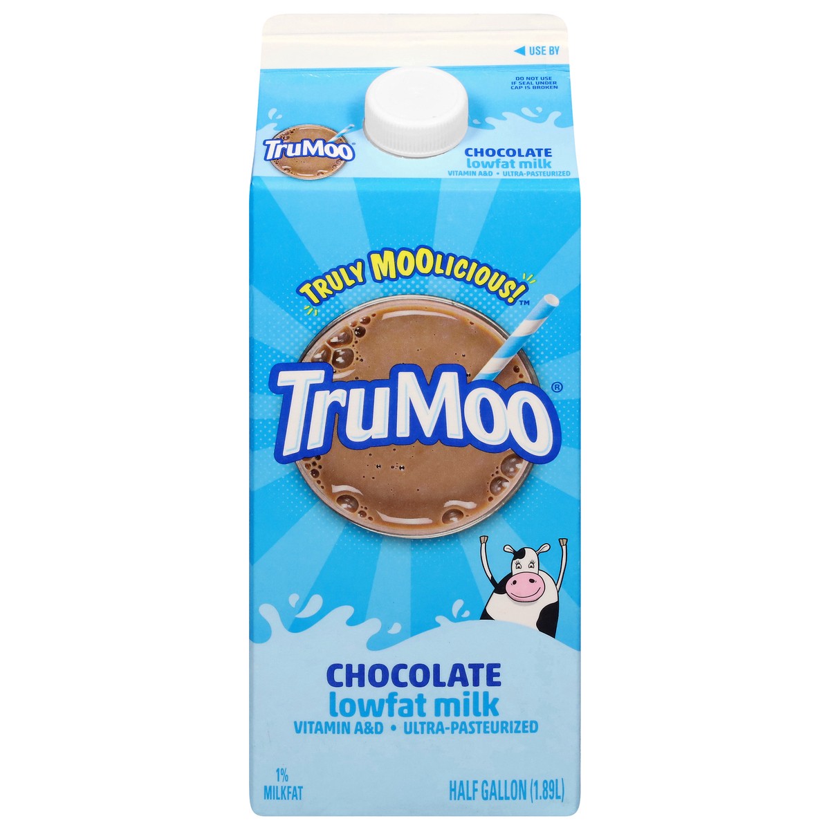 slide 1 of 7, TruMoo 1% Chocolate Milk - Half Gallon, 1/2 gal