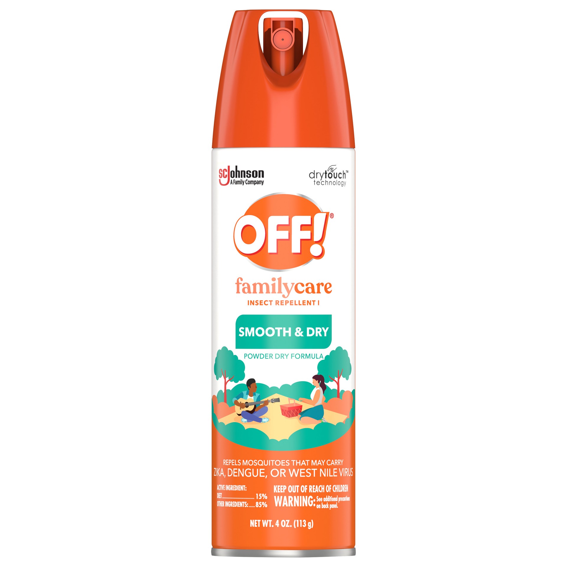 slide 1 of 1, OFF! FamilyCare Mosquito Repellent Smooth & Dry Non-Greasy Spray, 4 oz, 4 oz