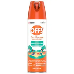 OFF! FamilyCare Mosquito Repellent Smooth & Dry Non-Greasy Spray, 4 oz